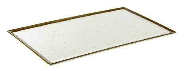 APS - Vassoio GN &quot;Stone Art&quot; 32,5 x 53 cm Bianco, Marrone