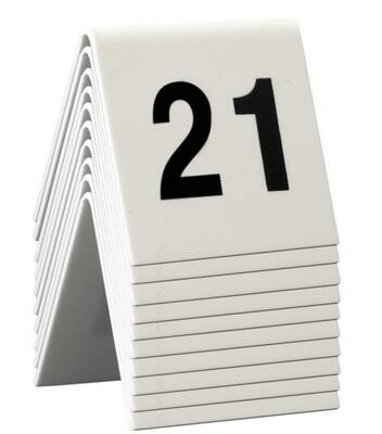 Securit - Numeri Da Tavolo 21/30 5 x 4 cm Bianco