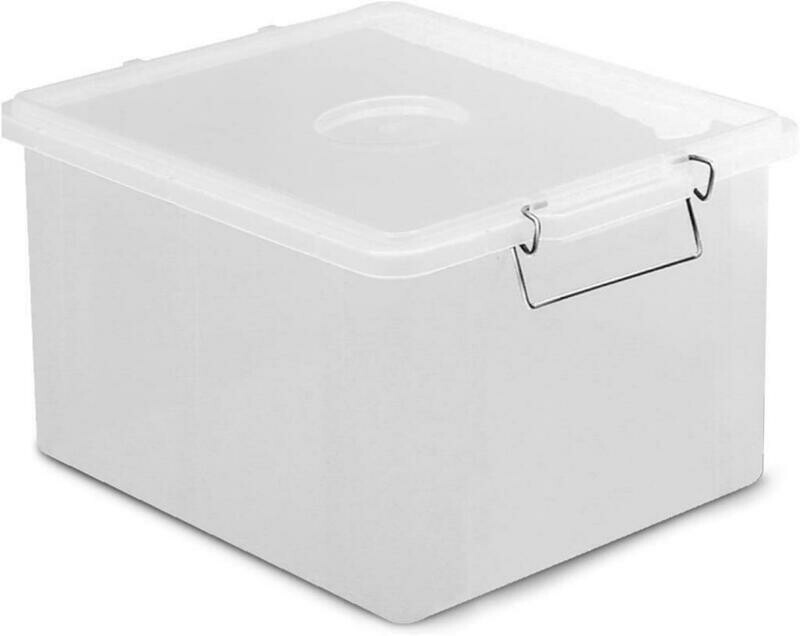 Cassetta Con Coperchio 35 x 25 cm Trasparente Box - Giganplast