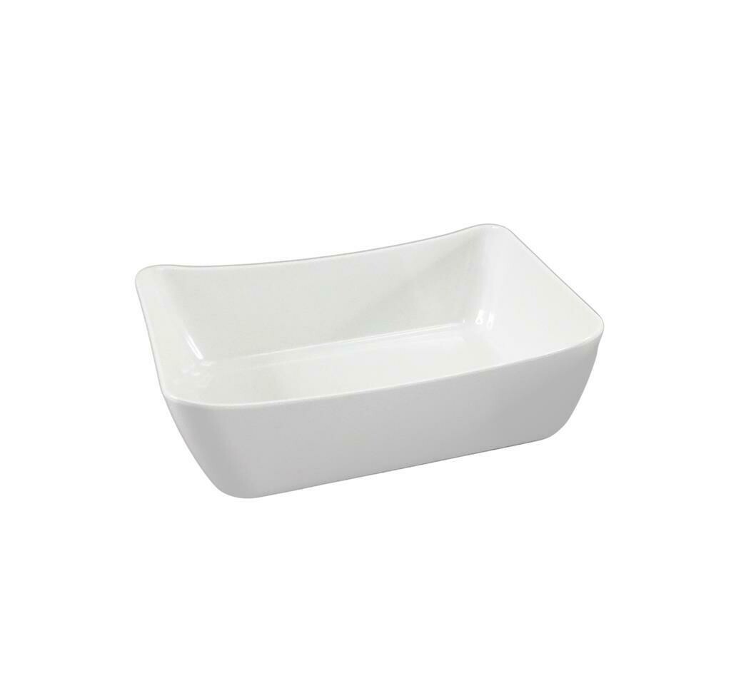 Tirolix - Insalatiera Rettangolare 26 x 16 cm Bianco Melamina