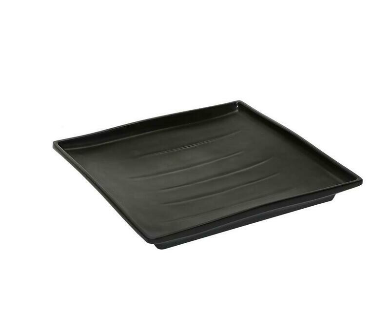 Tirolix - Piatto Quadro 20 x 20 cm Nero Melamina