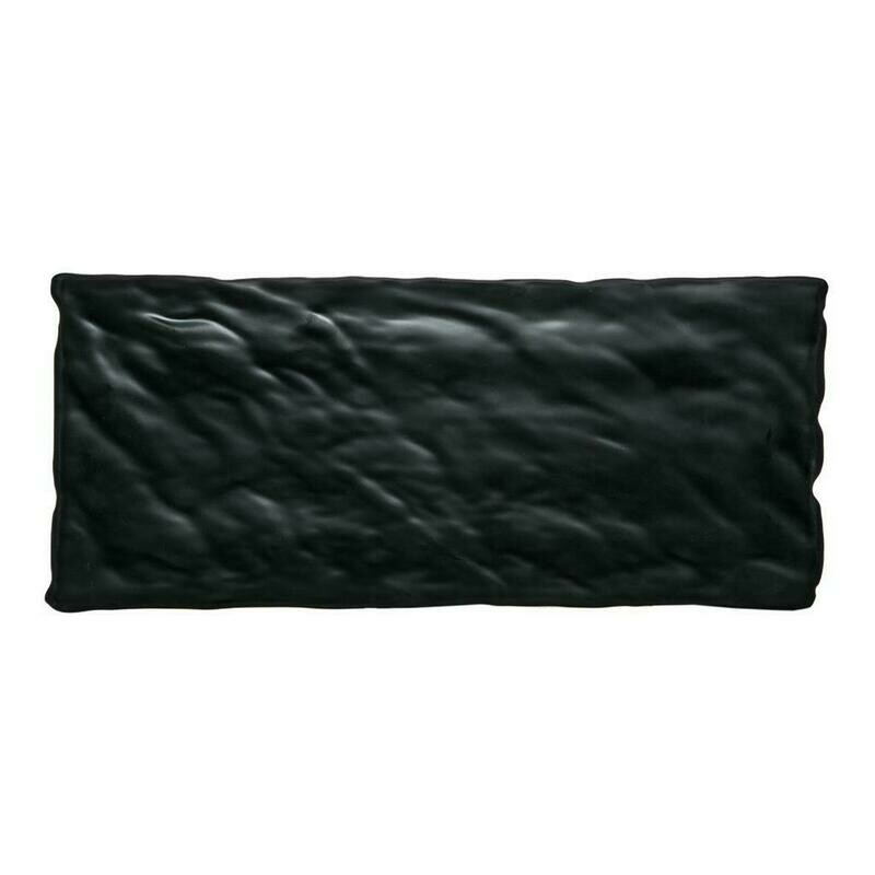 Tirolix - Vassoio Rettangolare 18x40 cm Nero Melamina Ardesia WKL001-4B