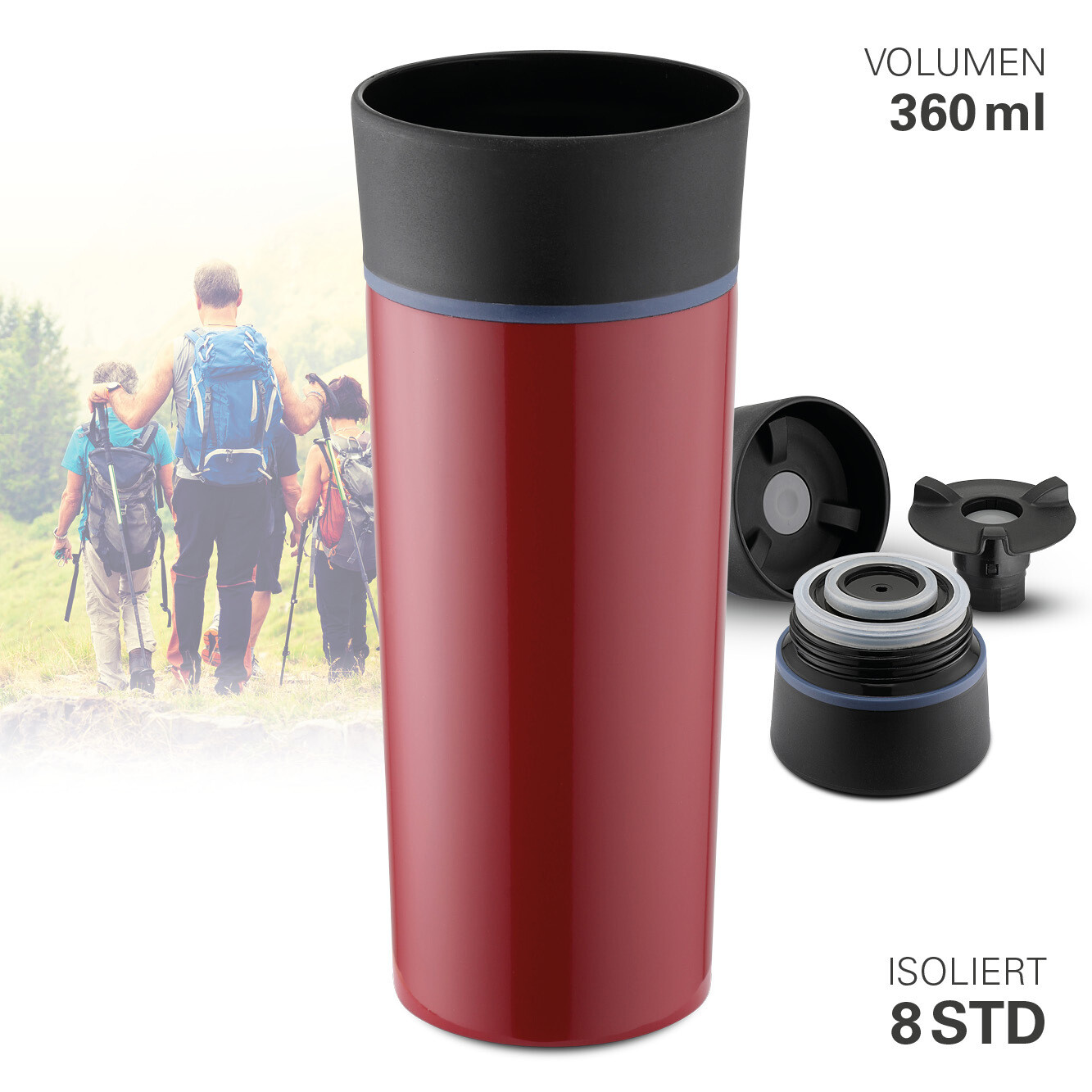 Thermos 360 ml rosso - Weis