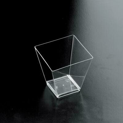 C/25 Quadratische Gläser 6 cl Transparent 6001 Gold Plast