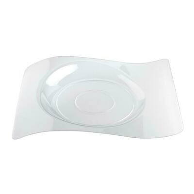 Piatto Onda 28 x 23 cm Trasparente - Gold Plast