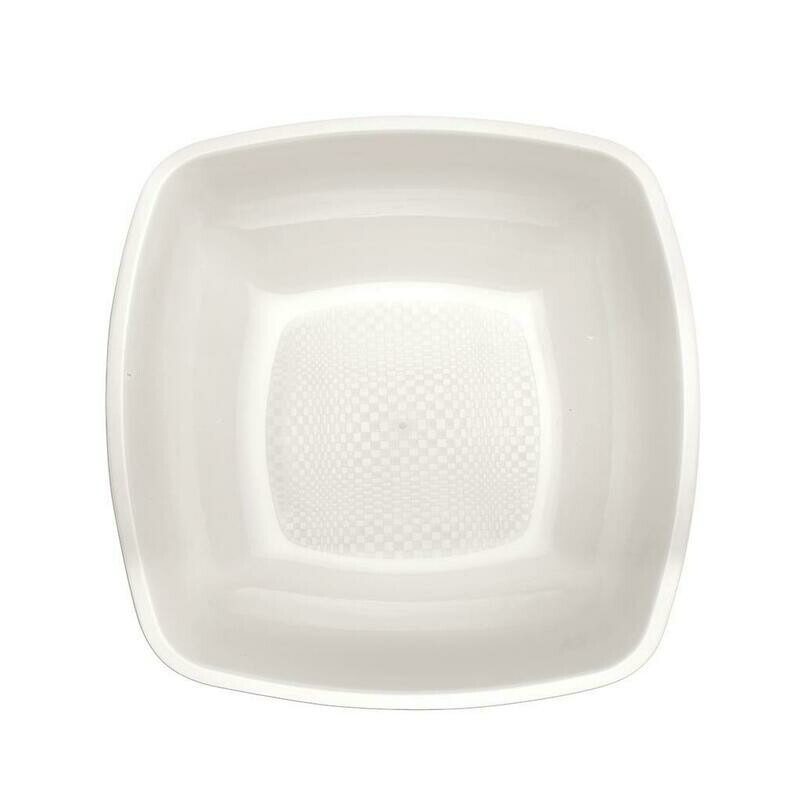Piatto Fondo Quadro 18 x 18 cm Bianco - Gold Plast