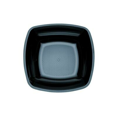 Piatto Fondo Quadro 18 x 18 cm Nero - Gold Plast