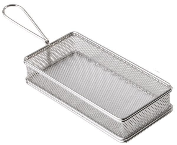 APS - Cestino per frittura &quot;Snackholder&quot; 10,5 x 21,5 cm Argento