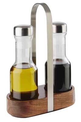 APS - Menage aceto e olio &quot;Wood&quot; 7,5 x 16 cm