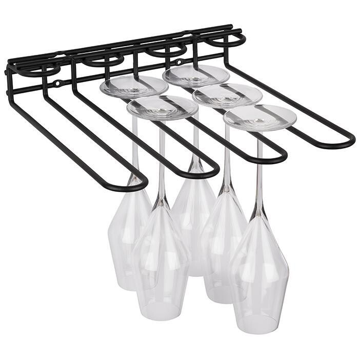 APS - Binario per bicchieri 29,5 x 32 cm Nero
