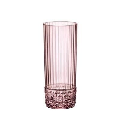 Bicchiere Long Drink 40 cl America &#39;20s Lilac Rose - Bormioli Rocco