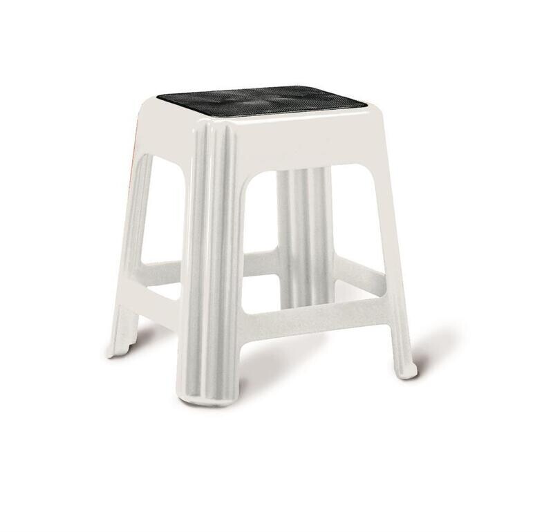 Sgabello 42 x 34 cm Bianco Novanta - Giganplast