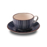 Zafferano - Tazza e sottotazza Tè - Tue - Righe blu