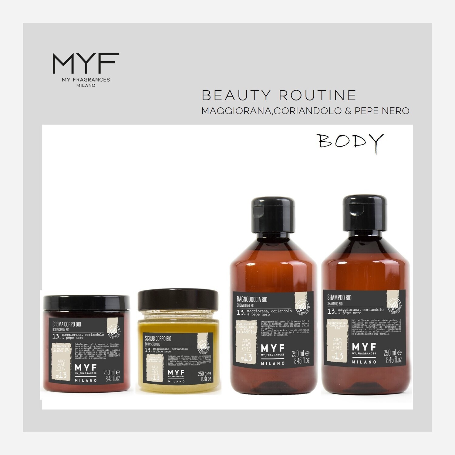 MYF - Set da 4 Bio Beauty Routine Corpo