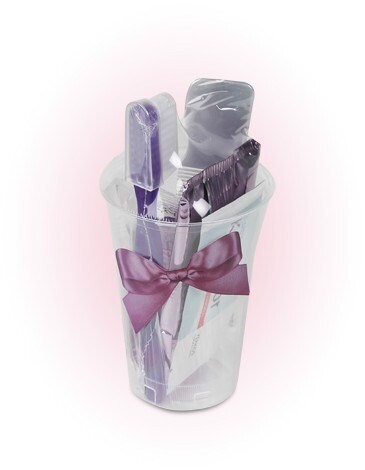 Tirolix - Set per l'igiene con Bicchiere Violetta