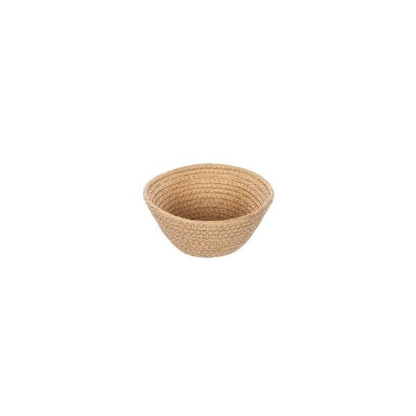 Tirolix - Cestino cosmetico in corda beige 20 x 7 cm