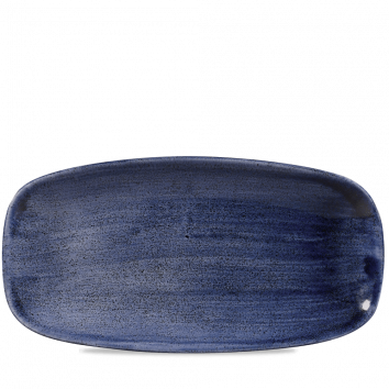 Churchill - Länglicher Flacher Teller 29,8 x 15,3 cm Patina Cobalt Blue Stonecast