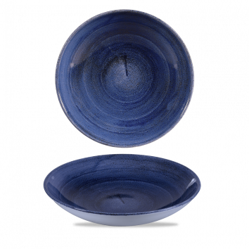 Churchill - Piatto fondo 24,8 cm Patina Cobalt Blue Stonecast