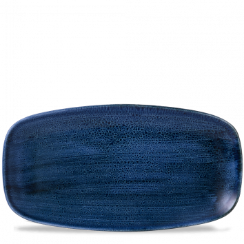 Churchill - Piatto oblungo 35,5 x 18,9 cm Plume Ultramarine Stonecast