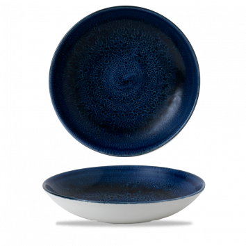 Churchill - Piatto fondo 24,8 cm Plume Ultramarine Stonecast