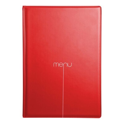 Dag Style - Porta Menu RISTO A4 scritta menu ROSSO  23,2x32,5 cm