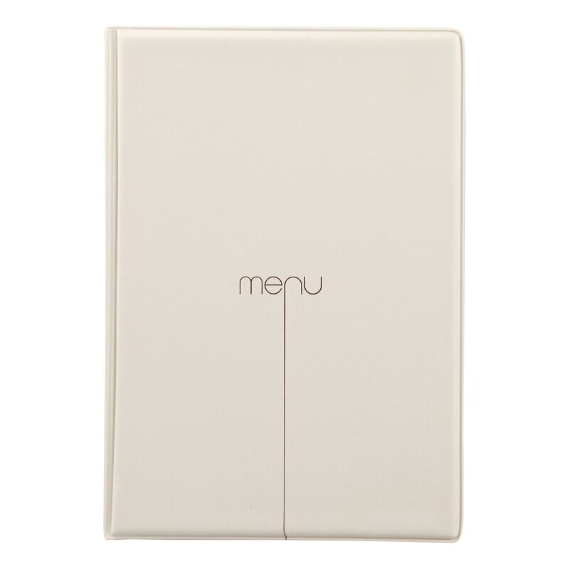 Dag Style - Porta Menu RISTO A4 scritta menu SABBIA 23,2x32,5 cm