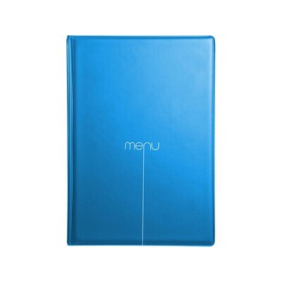 Dag Style - Porta Menu RISTO A5 scritta menu BLU 16,5x23,8 cm