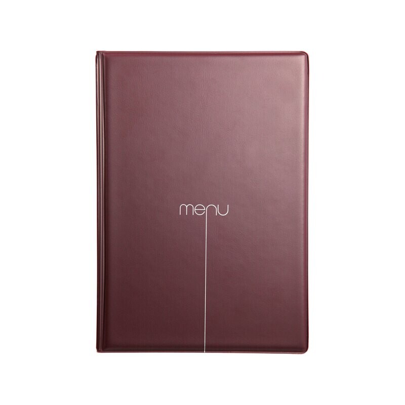 Dag Style - Porta Menu RISTO A5 scritta menu BORDEAUX 16,5x23,8 cm