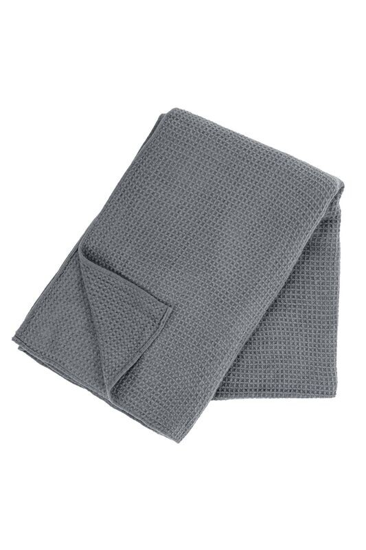 Coperta piccola a nido d&#39;ape 130 x 170 cm Grigio - Tirolix