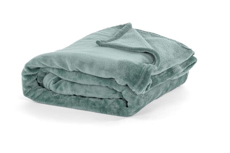 Plaid morbido in pile 150 x 200 cm Verde Salvia - Tirolix