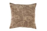 Kissen mit Blumendruck 44x44 cm Taupe - Tirolix