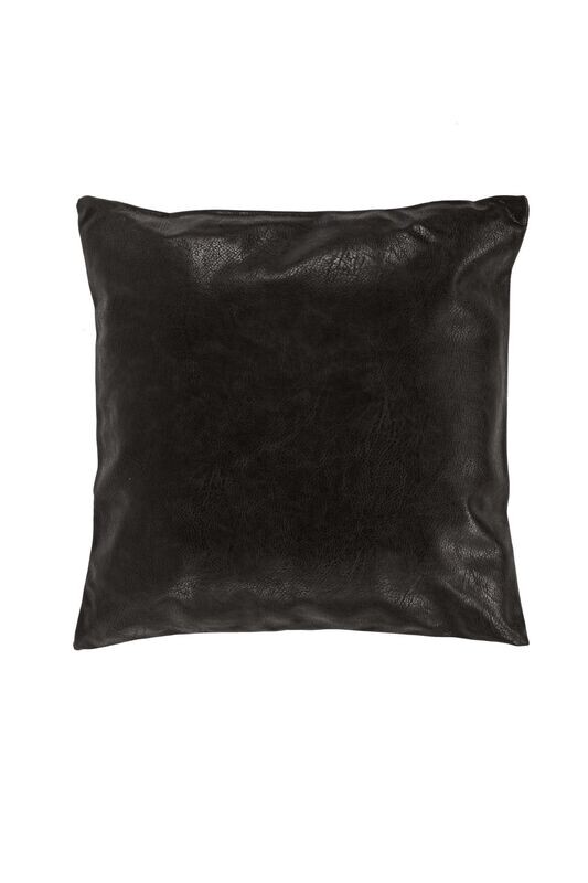 Cuscino in ecopelle 45 x 45 cm Nero - Tirolix