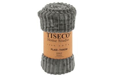 Plaid in microflanella 130 x 170 cm Grigio - Tirolix