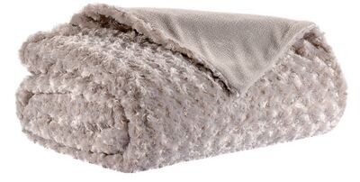 Plaid soffice 150 x 200 cm Taupe - Tirolix