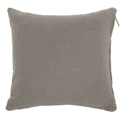 Cuscino in cotone slub 60 x 60 cm Taupe - Tirolix