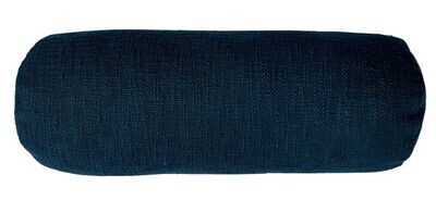 Cuscino in Cotone Slub Cilindrico 15x45 cm Blu - Tirolix