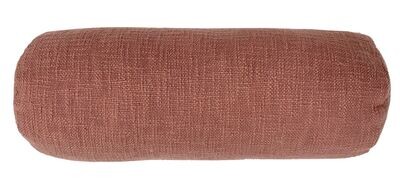 Cuscino in cotone slub cilindrico 15 x 45 cm Ruggine - Tirolix