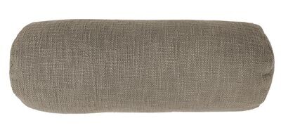 Cuscino in cotone slub cilindrico 15 x 45 cm Taupe - Tirolix