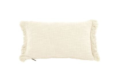 Cuscino in cotone slub 30 x 50 cm Crema - Tirolix