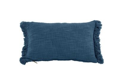 Kissen in Baumwolle Slub 30x50 cm Blau - Tirolix