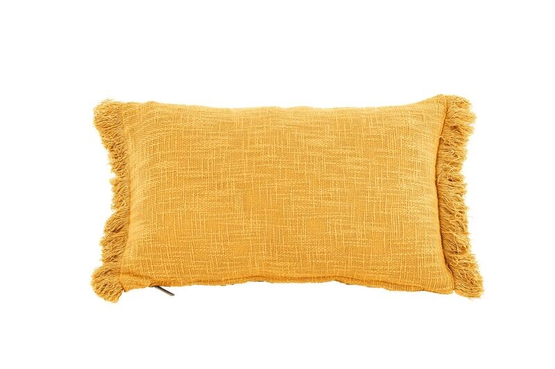 Cuscino in Cotone Slub 30x50 cm Giallo - Tirolix