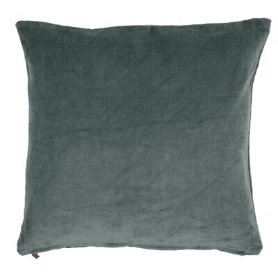 Cuscino in cotone velluto 45 x 45 cm Grigio - Tirolix