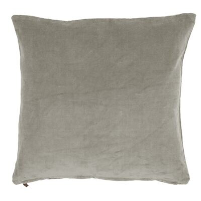 Cuscino in cotone velluto 45 x 45 cm Taupe - Tirolix