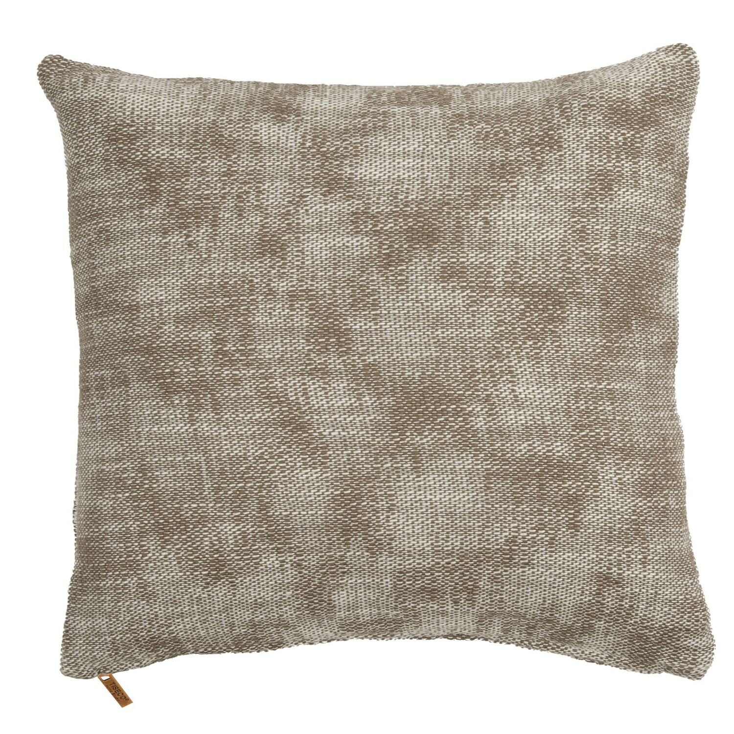 Cuscino misto cotone melange 45 x 45 cm Taupe - Tirolix
