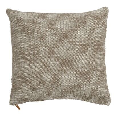 Baumwollmischung Melange Kissen 45x45 cm Taupe - Tirolix