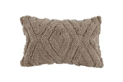 Cuscino trapuntato 30 x 50 cm Taupe - Tirolix