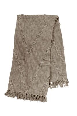 Plaid trapuntato 130 x 160 cm Taupe - Tirolix