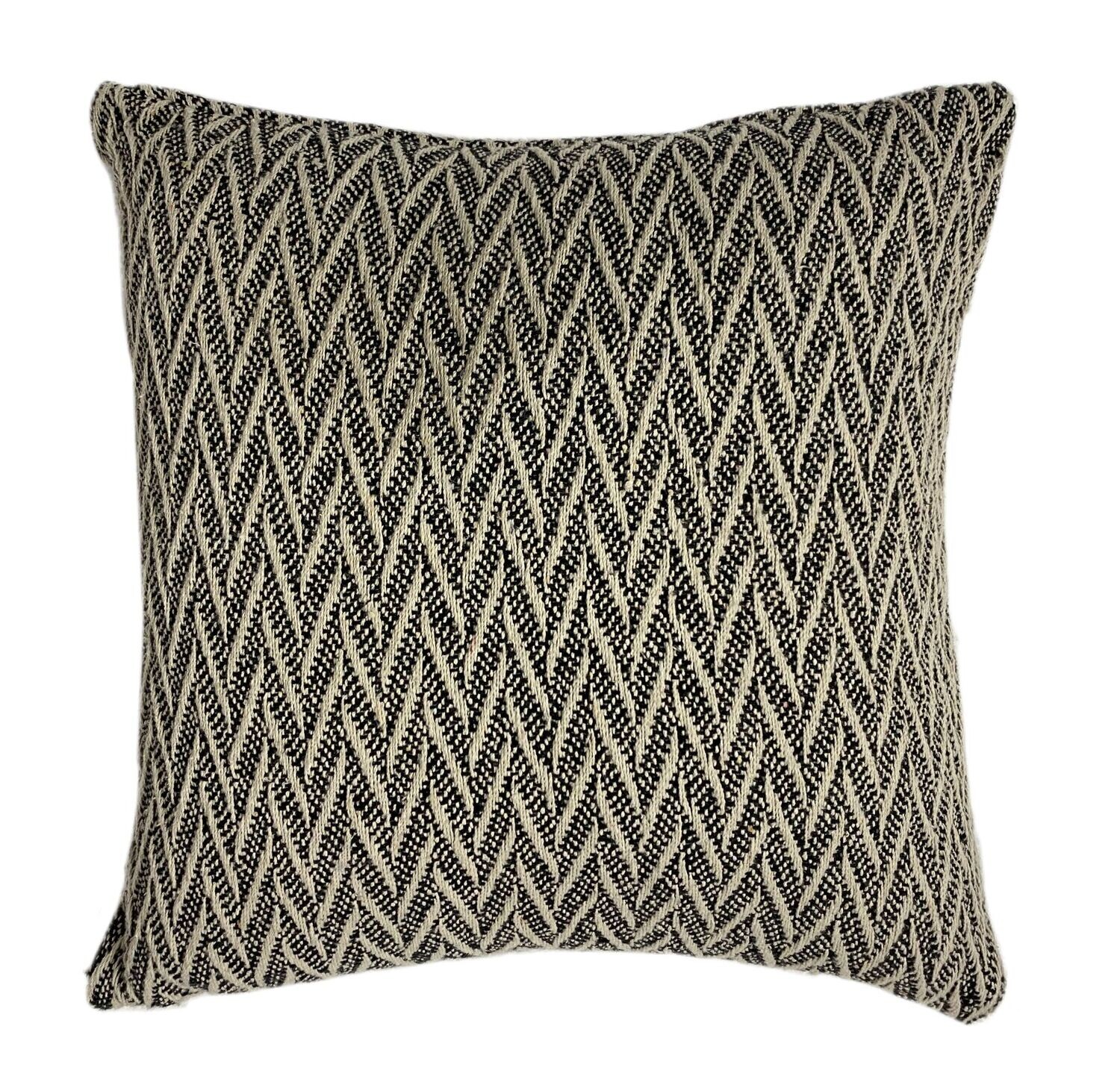 Cuscino geometrico 45 x 45 cm Nero/Taupe - Tirolix