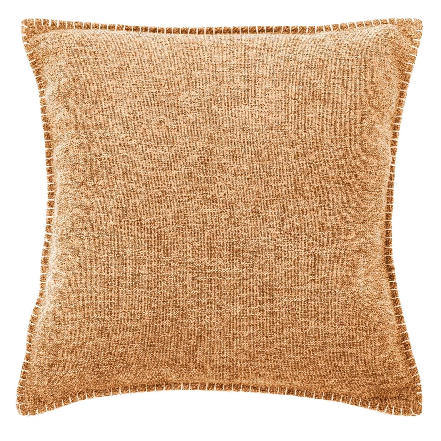 Cuscino con bordi ricamati 45 x 45 cm Senape Scuro - Tirolix