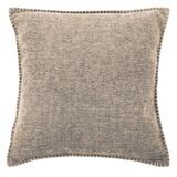 Cuscino Bordi Ricamati 45x45 cm Taupe - Tirolix